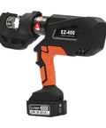 Heavy Duty Electric Hydraulic Crimping Pliers Rechargeable Cordless Cable Lug Crimper with 18V lithium battery and ergonomic design.