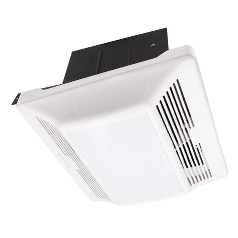 Super Quiet 90 CFM Bathroom Exhaust Fan With Built In LED Light, Ceiling Mounted Vent With White Grill, 4 Inch Duct