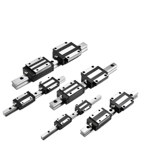 Two Piece Linear Guide Rails And Four Piece Block Carriages For HGW15CA HGW20CA HGW25CA HGW30CA Pro Grade Linear Motion Kit