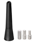 Short Rubber Car Roof Antenna Mast, 2.5 Inch Universal FM AM Stereo Antenna For Roof Mounted Radios, black mast and screws