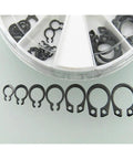 Assorted sizes of 70 Pcs External Retaining Circlips E Clip Washers Retaining Ring Carbon Steel Kit for Auto Repair and DIY Projects