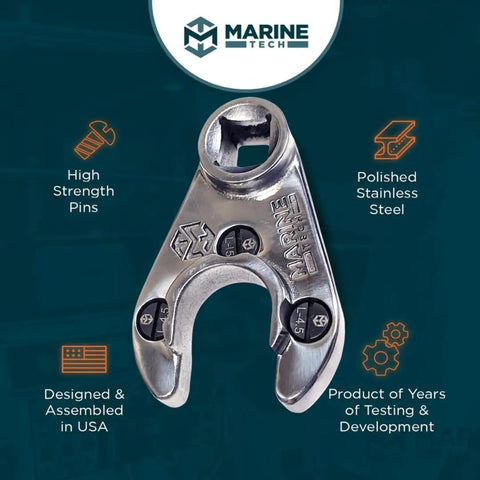 Pro Grade 38mm Pin Wrench With L4.5mm Pins For Seastar Steering Cylinders Trim And Tilt Caps On Yamaha Four Stroke V6 And Non VMAX 2 Stroke Motors Tilt Trim Spanner Tool Replaces Obsolete AMT0004