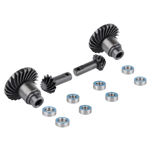 Steel 12T And 24T Pinion Gear And Differential Helical Gear Set For Front And Rear Axles Beefed Up For TRX4M Bronco Defender K10 F150 One Eighteen RC Crawler