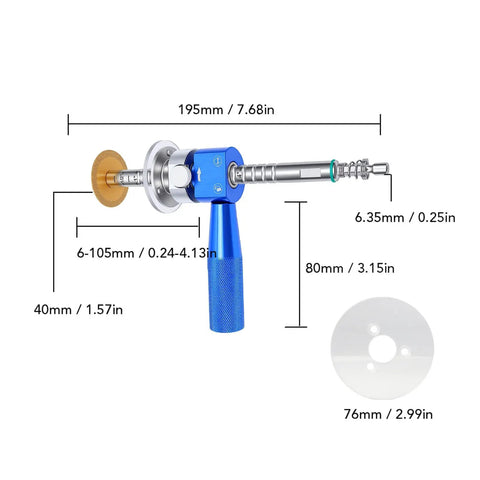 Inside Pipe Cutter With One Quarter Inch Hex Shank, Easy Depth Lock, No Tool Needed, includes measurements and guide plate