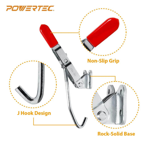 Two Pack J Hook Toggle Clamp With 451 Pull Action And 375 Lb Holding Capacity Heavy Duty Clamp for woodworking and cabinets