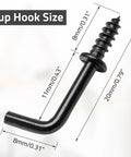 100 Pack Half Inch L Shaped Screw Hooks Right Angle Metal Hooks For Hanging Kitchen And Bedroom Organization Rust Proof Carbon Steel