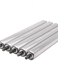 Heavy Duty Stainless Steel Conveyor Rollers 2 Inch Diameter Set Of 5 For Belt Conveyors And Gravity Rails With Spring Shaft Replacement Built Tough Workhorse Kit