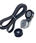 High Performance Serpentine Belt Tensioner And Idler Pulley Kit Keeps Engine Running Smooth For Chrysler 300C Jeep Wrangler Dodge Charger 2004 Plus Prevents Slip Screech And Jumping With Rock Solid Durability black belt and pulleys