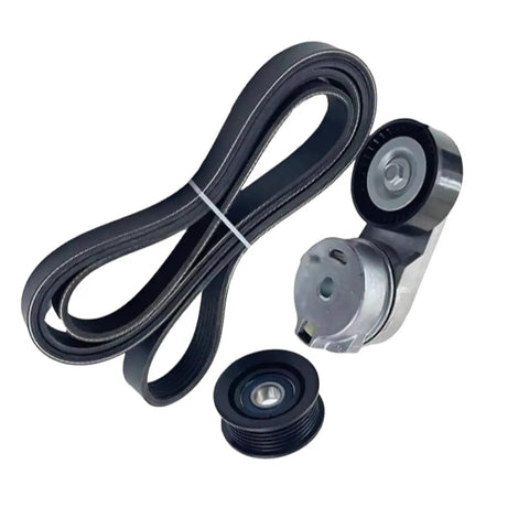 High Performance Serpentine Belt Tensioner And Idler Pulley Kit Keeps Engine Running Smooth For Chrysler 300C Jeep Wrangler Dodge Charger 2004 Plus Prevents Slip Screech And Jumping With Rock Solid Durability black belt and pulleys