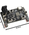 Breadboard Power Supply Module With USB Type C Port And DC 2.1mm Input 3.3V And 5.5V Adjustable Output 0.15A To 2A Simple Plug And Play Charging Kit