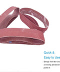 18 Pack 1-1/2 X 30 Inch Sanding Belts Set For Pipe Tubing Polisher Sander With 60 80 120 150 240 400 Grit Aluminum Oxide Belts