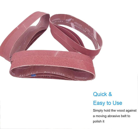 18 Pack 1-1/2 X 30 Inch Sanding Belts Set For Pipe Tubing Polisher Sander With 60 80 120 150 240 400 Grit Aluminum Oxide Belts
