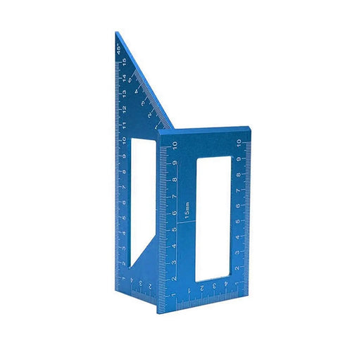 Digital Caliper, Woodworking Angle Ruler 45-90 Degree Aluminum Alloy Square with blue finish measuring tool.