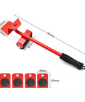 Heavy Duty Furniture Lifter And Roller Set Four Piece For Easy Move Of Sofas And Beds With 360 Degree Rotating Pads Includes Sliders