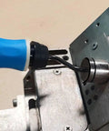 Homer NG1000 Deburring Countersink Tool Set with M2 steel cutter in use on metal surface for clean burr removal.
