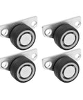Silent TPE Roller Directional Track Pulley Wheels Heavy Duty Furniture Casters Drawer Cabinet Glides in 4 Pack with Rubber and Steel.