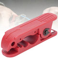 Pro Grade Wire Stripper Tool With Precise Crimping and 360 Rotation Cutting, Auto Adjusting Jaw, Ergonomic Handle, Clean Cuts, Wide Compatibility for Ethernet RJ45, Coax, Power, and Electrical Cables in red plastic