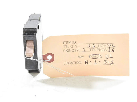 20 Amp 1 Pole Circuit Breaker CH120 With Heavy Duty Thermal Magnetic Trip And Quick Make Break Inverse Time Element UL Listed HACR Rated 120 Volt AC CSA Certified For NEMA Standards, side view