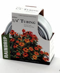 One Quarter Inch Drip Irrigation Tubing, 50 Foot White Polyethylene Supply Line for drip systems packaging with flowers