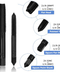 Pro Grade Fourteen Piece Thread Tap Set With Nitriding Coated HSS Taps For SAE Threads Ranging From Six To One Half Inch NC By Mesee