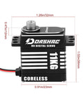 Beefy 11Kg Coreless Servo With Metal Gear For 1/18 RC Crawler Upgrades High Torque Digital Servo With Fast Response front view