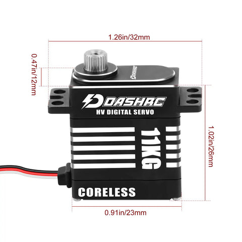 Beefy 11Kg Coreless Servo With Metal Gear For 1/18 RC Crawler Upgrades High Torque Digital Servo With Fast Response front view
