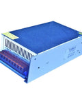 Heavy Duty 12V 100A Switching Power Supply For Motors And Industrial Control Equipment Delivers 1200W DC Power With Overload And Short Circuit Protection Plus Undervoltage And Overtemperature Safeguards And Custom Voltage Options. blue metal power supply with terminal block