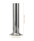 Size 8 Stainless Steel Sausage Stuffer Tubes Set Three Tube Kit for Ground Beef Pork Turkey and Venison Meat Filler Tubes for Homemade Sausage Easy Fill Fits Size 8 Stuffers Kitchen Filling Tools showing single tube with dimensions 6.29 in tall and 2.67 in wide