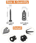 Heavy Duty Self Drilling Drywall Anchors With Screws For Hanging Shelves Mirrors Picture Frames Artwork Clocks Tough As Nails Wall Mount Kit supports up to 66 pounds, size details and quantity shown.
