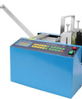 Automatic Heat Shrink Tube Cutter And Cold Cable Trimmer For Rubber Plastic Tubing Adjustable From 0 Point 1 To 9999 Point 9 mm, with digital control panel.