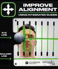 Dual Sided Golf Putting Mirror And Alignment Tool For Indoor And Outdoor Practice That Refines Posture Eye Line And Putter Path