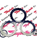 TH400 Transmission Rebuild Kit Master Stage 1 With Red Clutches And Premium Steels For 65 Up Automatics Built To Handle Big Power And Deliver Smooth Shifts And Lasting Daily Drivability Upgrade. Red and steel clutch plates for TH400 transmission rebuild kit.