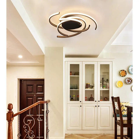 Dope Sleek Modern LED Ceiling Light Flush Mount With Dimmable Acrylic Panel in dining room interior