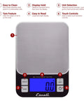 Nutro Digital Food Scale For Real Precise Weighing And Portion Control, Meal Prep Friendly, display hold, tare, stainless steel