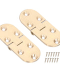 Dope Two Pack Pure Copper Flap Hinge 90 Degree Foldable Flip Top With Screws for jewelry boxes and small cabinets