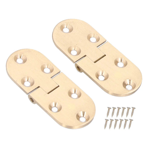 Dope Two Pack Pure Copper Flap Hinge 90 Degree Foldable Flip Top With Screws for jewelry boxes and small cabinets