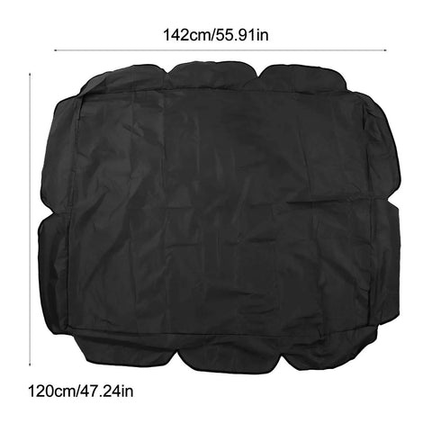 Black Rugged 2-Seat Swing Canopy Replacement For Outdoor Patio Garden, Waterproof 210D Oxford Fabric, 55.9 x 47.2 Inches