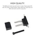 Alloy Steel Milling Vise Jaw Stop For CNC Machines, Quick Clamp Work Stop in black with parts including screws and rods