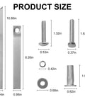 Toilet Seat Anchor Kit Compatible With Models K-3386, K-3393, K-3398, K-3564, K-14338, K-3607, Replacement Bolts and Nuts, Product Size