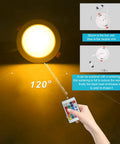 LED Recessed Ceiling Lights 4 To 5 Inch 10W Lit Color Changing Dimmable RGB Downlights with remote control and wire diagram
