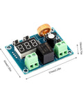 Two Pack Xh M609 Low Voltage Disconnect Module With Digital Display Auto Cutoff Stops DC Batteries From Over Discharge Keep Your Setup Humming Dead Nuts And Skip Straight Up Battery Drama Today, showing module with digital screen and connectors.
