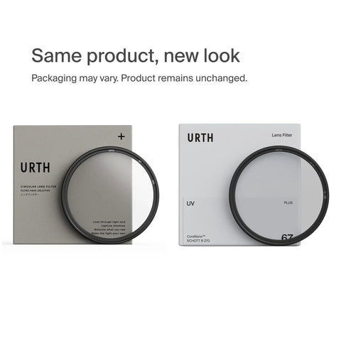 Packaging comparison of 49mm UV Lens Filter Plus Ultra Slim Shield With 30 Layer Nano Coating For Ultra Clear Shots Cuts Haze And Scratches