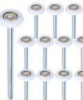 12 Pack 9 Inch Stem 2 Inch Modern White Nylon Garage Door Roller With 13 Ball Bearings, Whisper Quiet Smooth Glide, Heavy Duty Commercial Grade Wheel, High Load Capacity, 6200ZZ Double Seals Precision Bearings