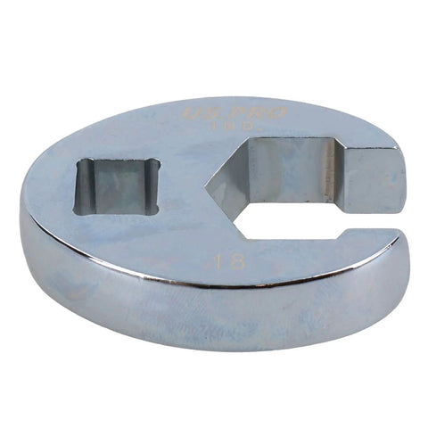 Built Different 18mm Crowfoot Wrench With 3/8 Inch Drive And Six Point Flare Nut Design crafted from CRV steel for tight fitting tasks.