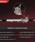 Hydraulic Power Steering Rack And Pinion Assembly For Toyota Land Cruiser 1998 To 2002 And Lexus LX470 1998 To 2002 V8 4.7L New Unit Leak Resistant Direct Fit Left Hand Drive Only Ref 26 2603 97 2603 with specifications