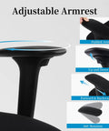 Adjustable armrest of Big And Tall Office Chair Up To 500 Lbs With Adjustable Lumbar Support Heavy Duty Ergonomic Mesh 360 Degree Rotation 4D Armrests