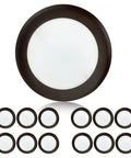 12 Pack Bronze Surface Mount LED Ceiling Light 6 Inch Dimmable Downlight No Sweat Install 15W 4000K Cool White Low Profile