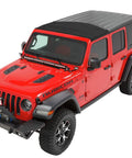 Black Twill Sunrider For Hardtop Open Air Roof For 2018 Current Jeep Wrangler JL And Jeep Gladiator on red Jeep