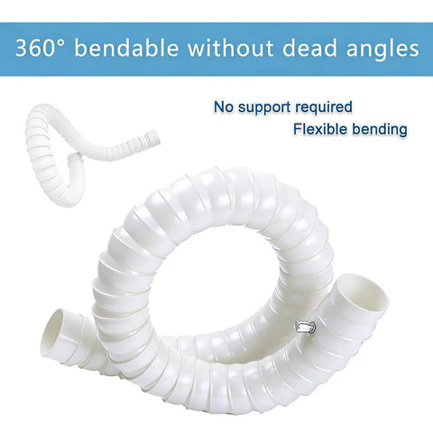 Tough As Nails Flexible Fume Extraction Arm With Heavy Duty Dust Collection Hood And Snappy Articulated Hose, Smooth Flex Workshop Smoke Vacuum Pipe Fitting Kit, Heat Resistant White Suction Tube 2 Inch By 10 Feet flexible white hose with 360° bendable design.