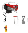 Top Rated 110V Electric Hoist Winch With Remote Control, 440 Lb Capacity For Factories Warehouses Garages And Construction Sites. Compact design with wired remote and lifting hook.